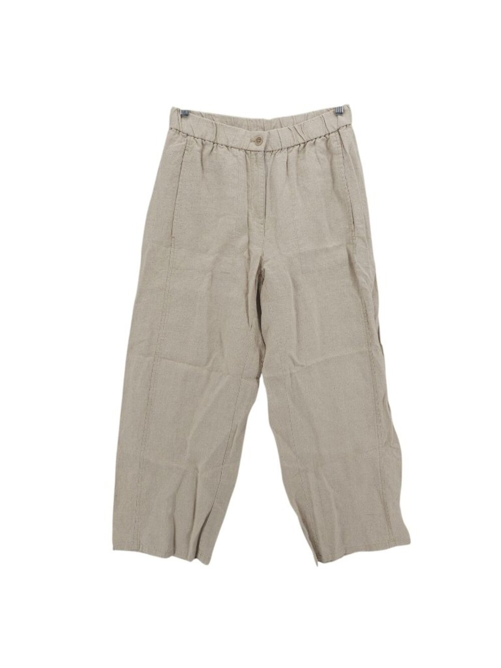 NWOT EILEEN FISHER Wide Ankle Pants Undyed Natural 100% Linen PETITE SMALL